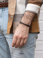 Pulsera de Cuero Café