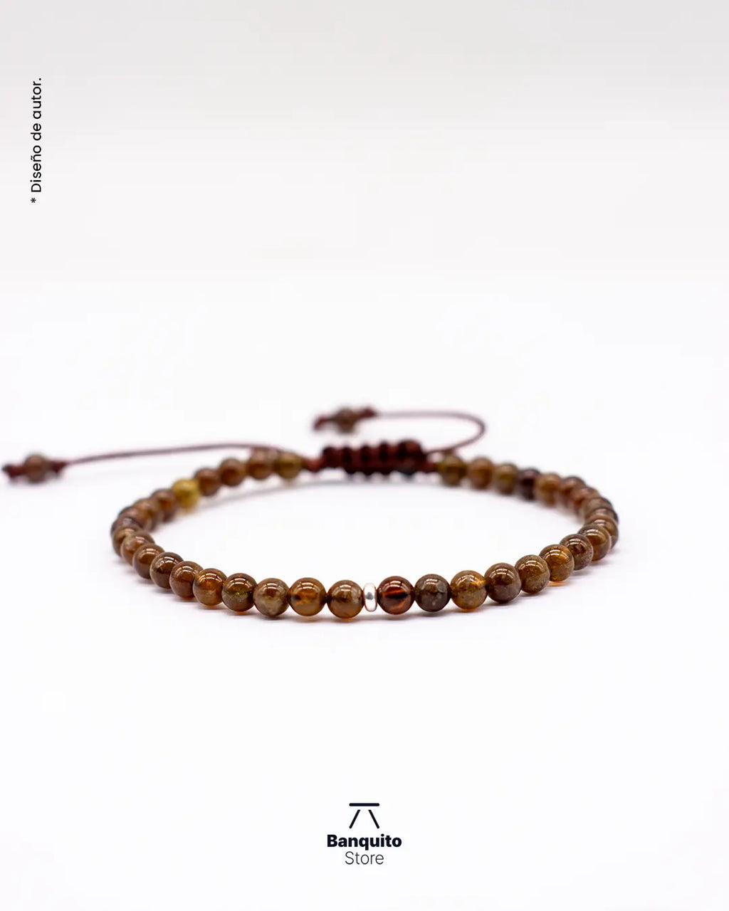 Pulsera de Granate Espesartina con Plata 950 para Hombre