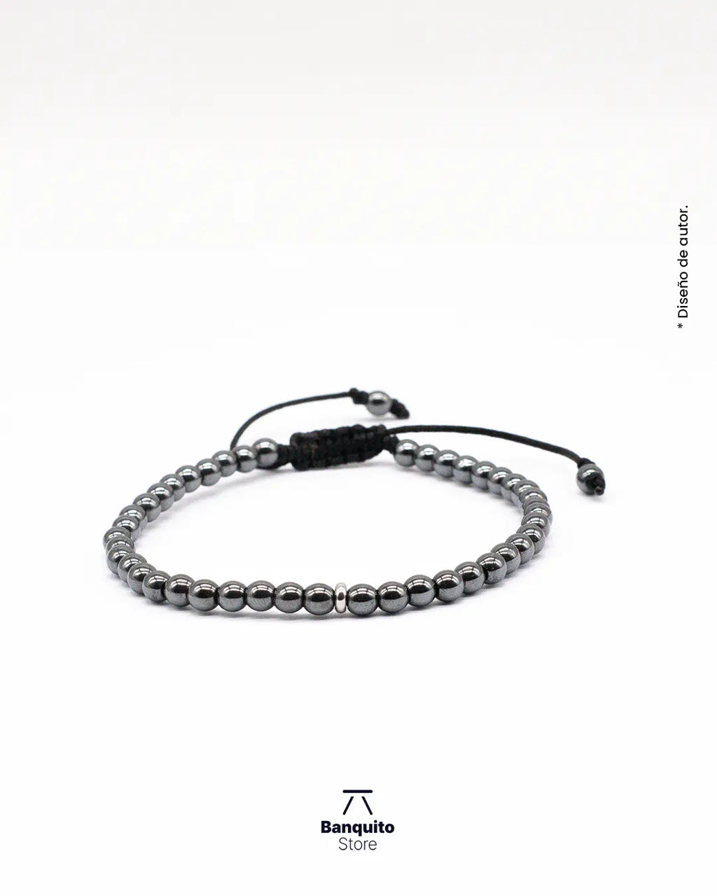 Pulsera Hematita 4mm Hombre Chile - Piedra Natural Ajustable