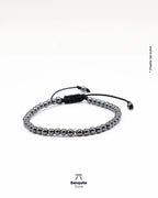 Pulsera Hematita 4mm Hombre Chile - Piedra Natural Ajustable