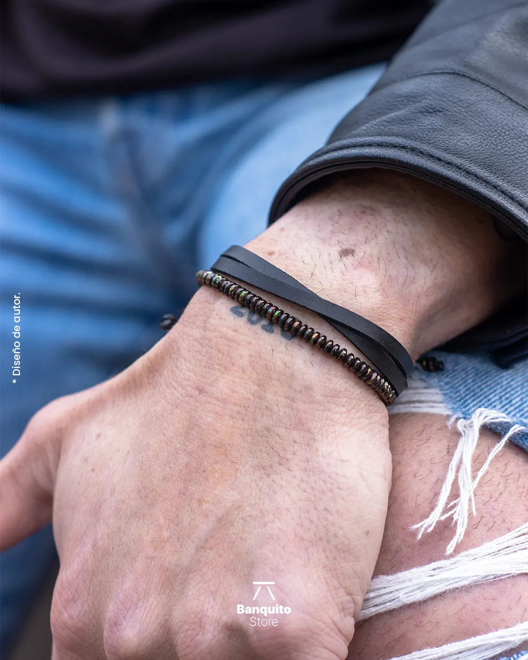 Pulsera de Hematita Rondel – Diseño Minimalista