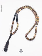 Japa Mala de Ágata Turca y Ónix Matte 108 Cuentas | Banquito Store