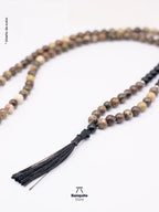 Japa Mala de Ágata Turca y Ónix Matte 108 Cuentas | Banquito Store