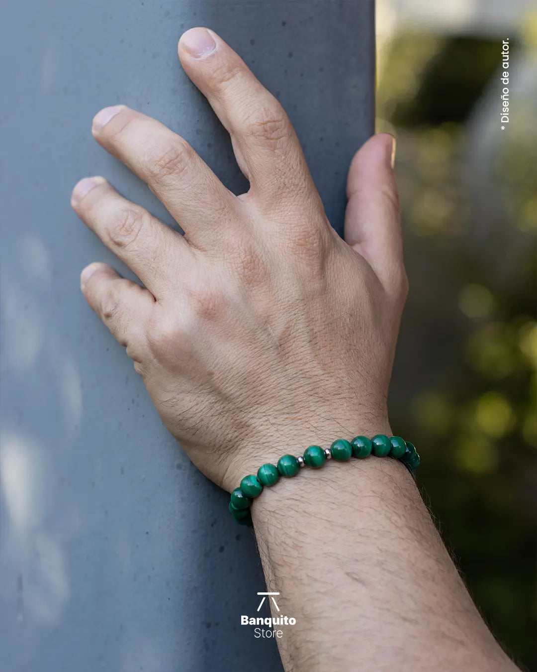 Pulsera Malaquita Natural para Hombres
