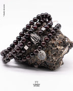 Pulseras Granate natural (Manga de cuatro vueltas) Exclusivo del Banquito