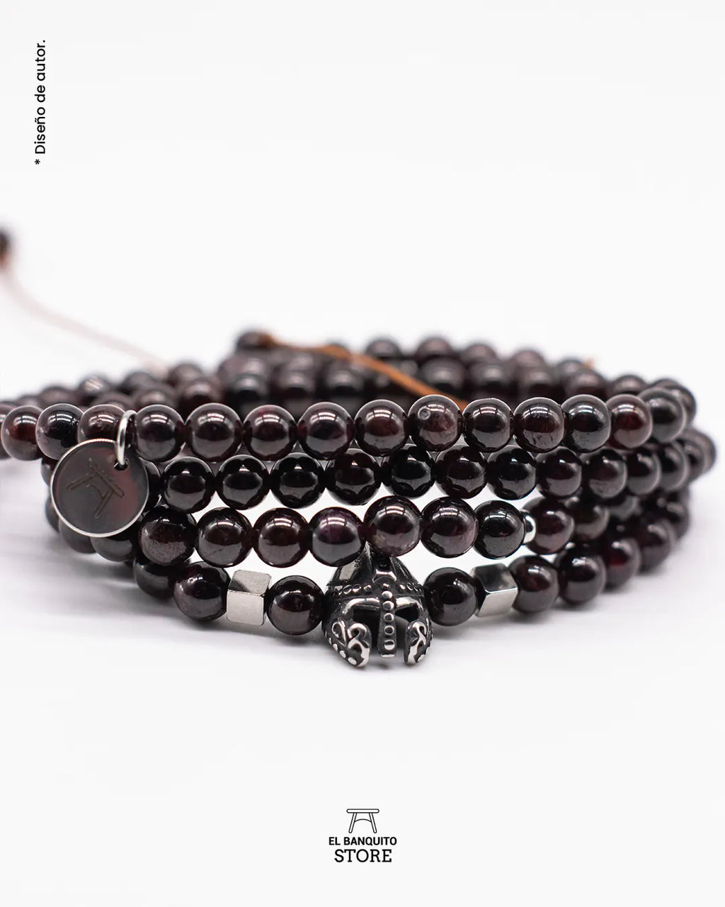 Pulseras Granate natural (Manga de cuatro vueltas) Exclusivo del Banquito