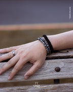 Pulseras para hombre de Ojo de Halcón y Shungita
