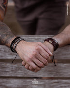 Pulseras para hombre de Ojo de Halcón y Shungita