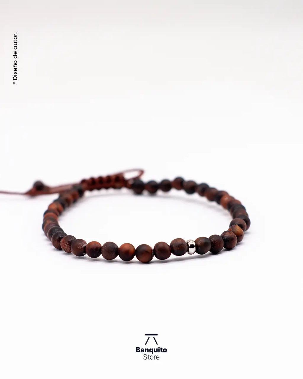 Pulsera de Ojo de Buey Natural 4 mm para Hombre