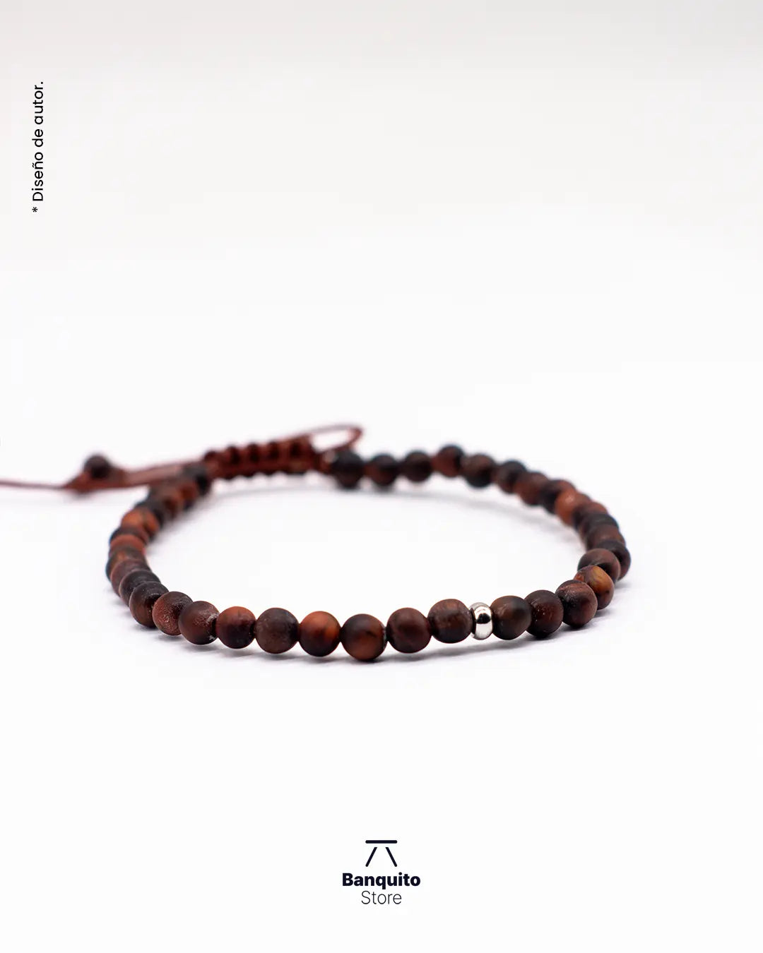 Pulsera de Ojo de Buey Natural 4 mm para Hombre