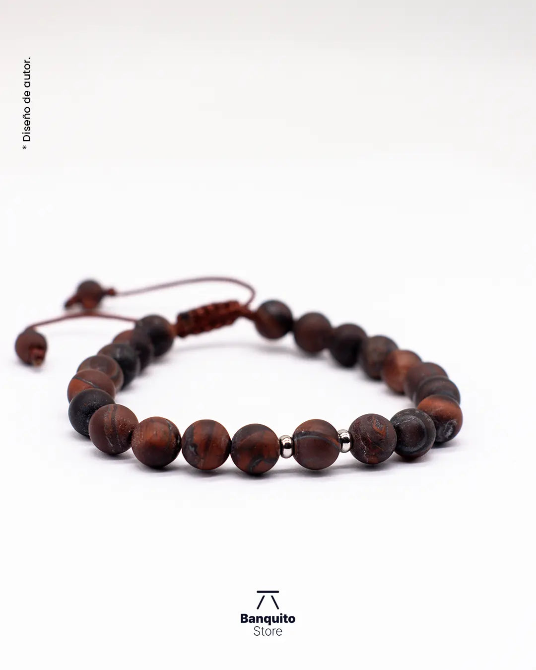 Pulsera de Ojo de Buey Natural 8 mm para Hombre | Banquito Store