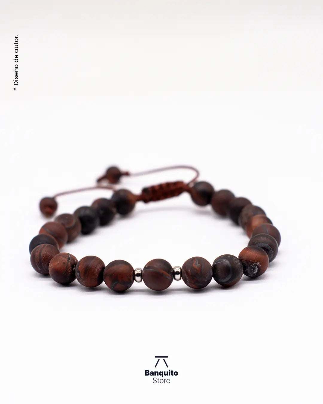 Pulsera de Ojo de Buey Natural 8 mm para Hombre | Banquito Store