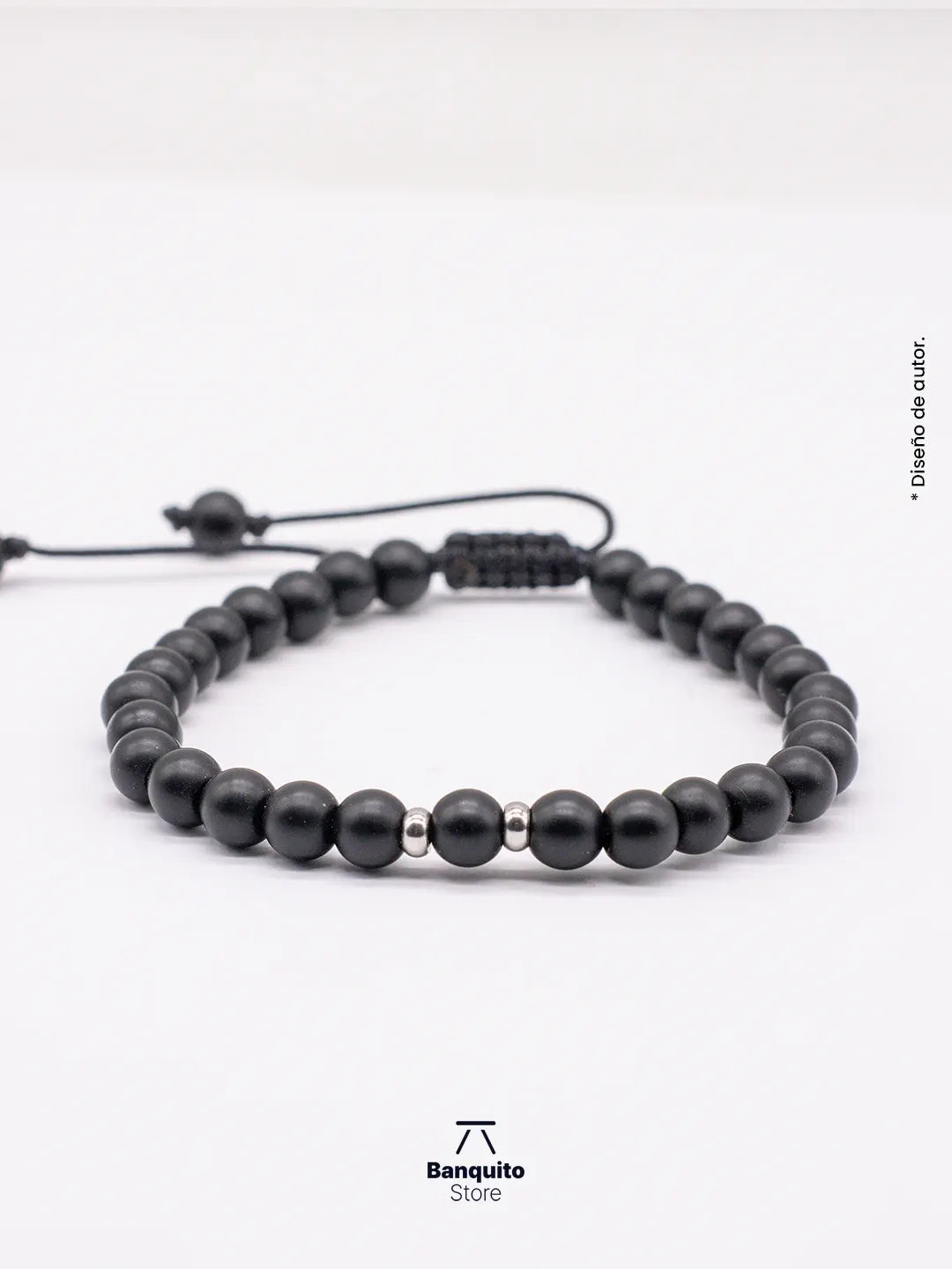 Pulsera Ónix Mate 6mm Hombre | Hecha a Mano en Chile