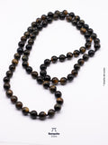Collar de Ojo de Tigre Negro Natural – Hecho a Mano en Chile