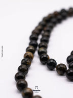 Collar de Ojo de Tigre Negro Natural – Hecho a Mano en Chile