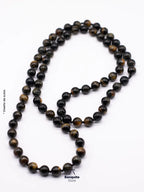 Collar de Ojo de Tigre Negro Natural – Hecho a Mano en Chile