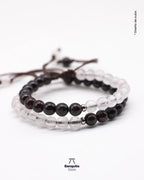Pulseras de Pareja Cuarzo Rosa y Granate