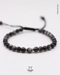 Pulsera Obsidiana Plateada