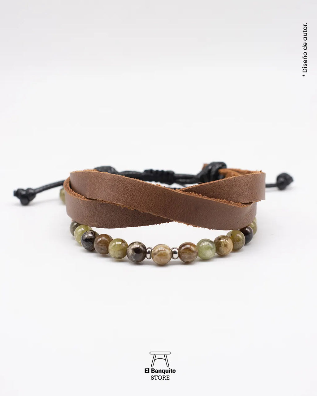 Pulsera Granate Verde Natural