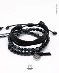 Set Pulseras Ojo de Halcón Azul