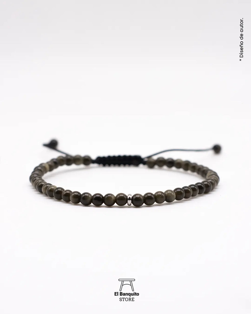 Pulsera Obsidiana Dorada