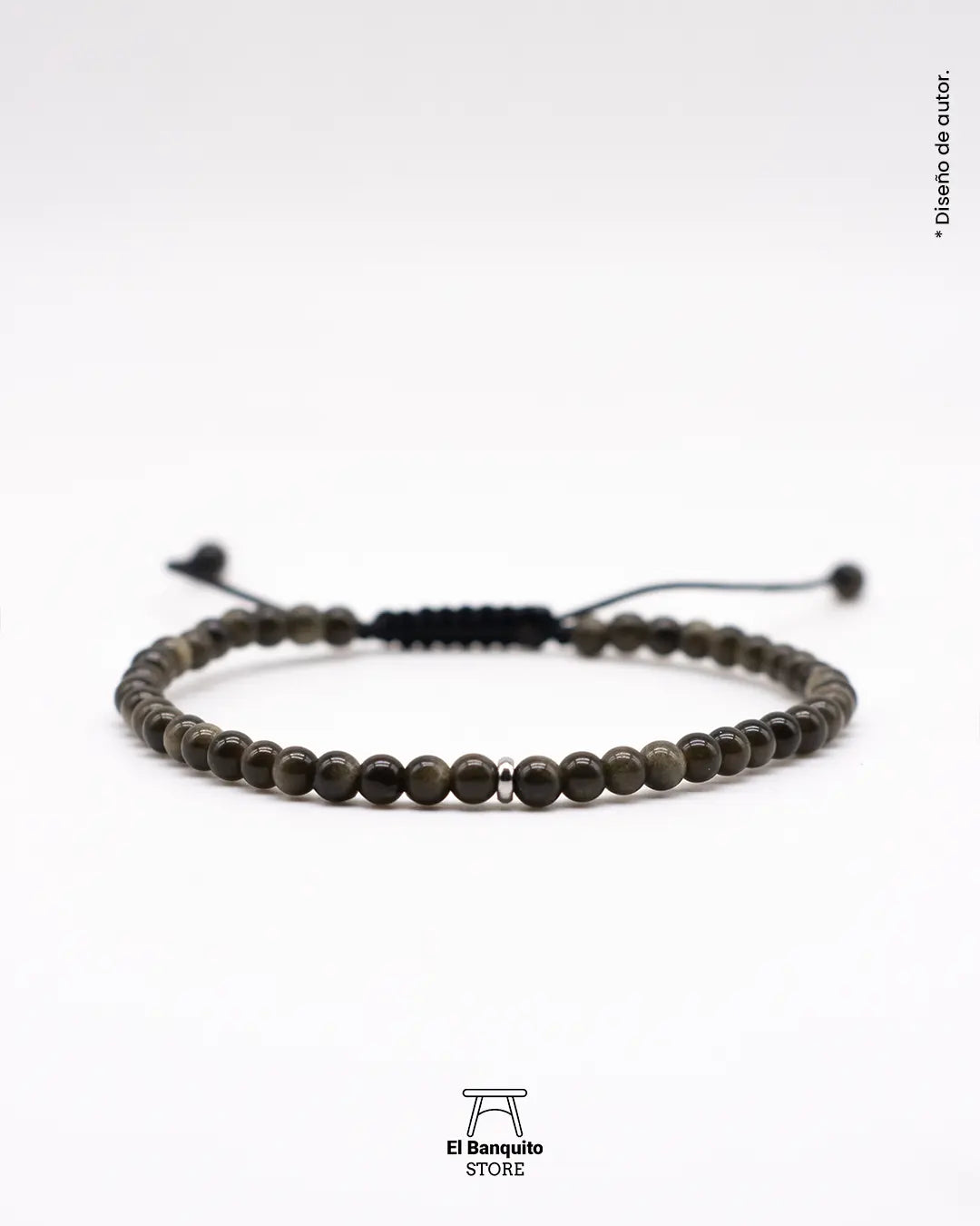 Pulsera Obsidiana Dorada