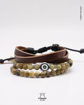 Set Pulseras Green Granate