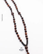 Collar Rosario de Ojo de Buey Matte y Brillante para Hombre