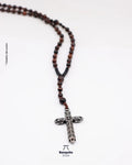 Collar Rosario de Ojo de Buey Matte y Brillante para Hombre