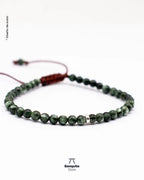 Pulsera de Serafinita Natural con Plata 950 para Hombre