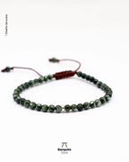 Pulsera de Serafinita Natural con Plata 950 para Hombre