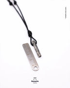 Colgante Martillado de Plata 950 Hombre | Cilindro Envejecido