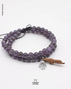Pulsera de Amatista con Mano de Fátima