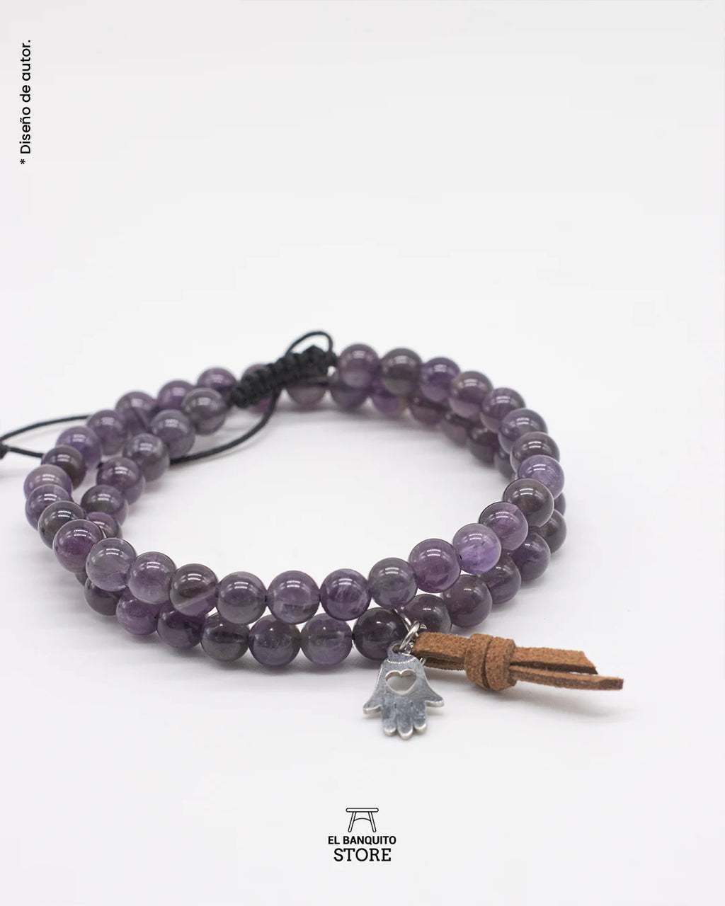 Pulsera de Amatista con Mano de Fátima
