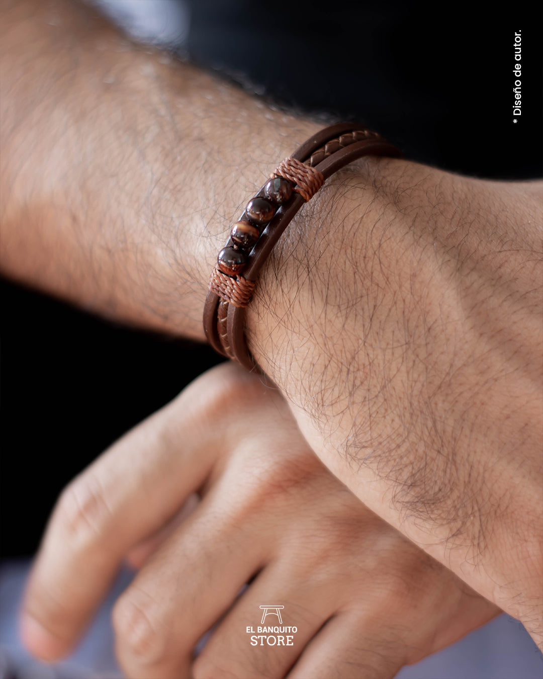 Pulsera de Cuero Café Bjorn