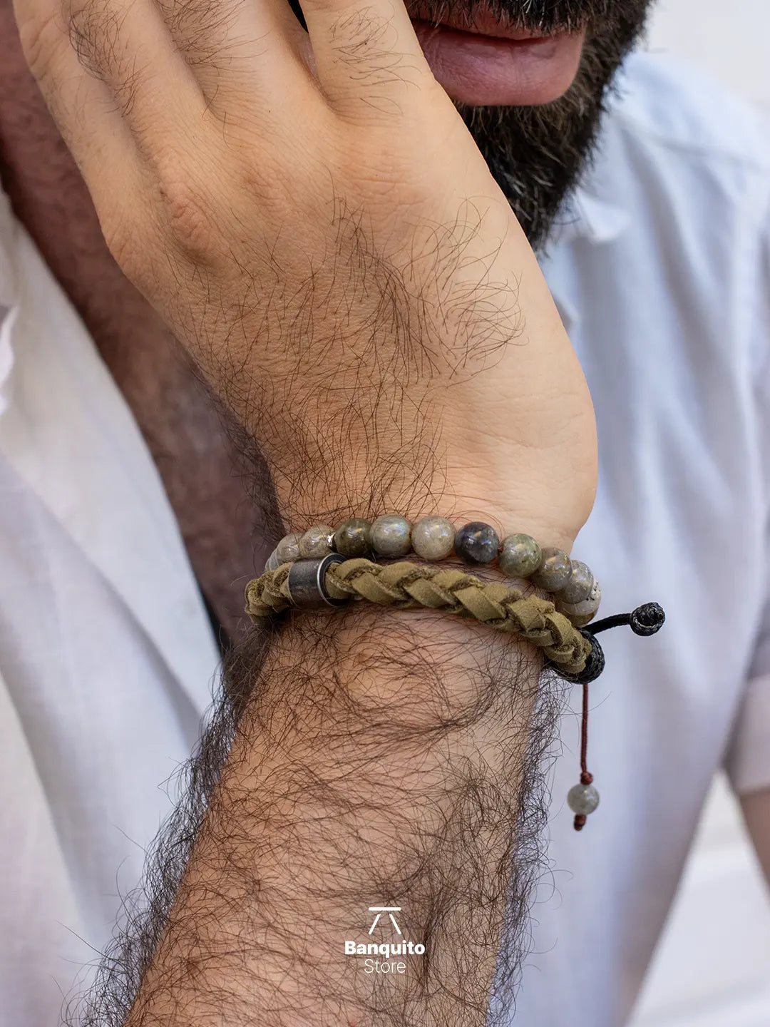Pulsera Labradorita 8mm Hombre Chile - Piedra Natural