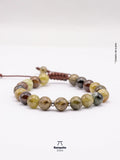 Pulsera Granate Verde Hombre Chile | Piedra Natural 8mm