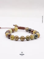 Pulsera Granate Verde Hombre Chile | Piedra Natural 8mm