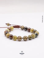 Pulsera Granate Verde Hombre Chile | Piedra Natural 8mm
