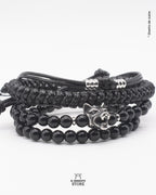 Set Pulseras con Onix con Lobo
