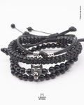 Set Pulseras con Onix con Lobo