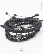 Set Pulseras con Onix con Lobo