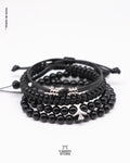 Set de Pulseras Con Obsidiana