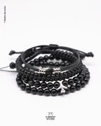 Set de Pulseras Con Obsidiana