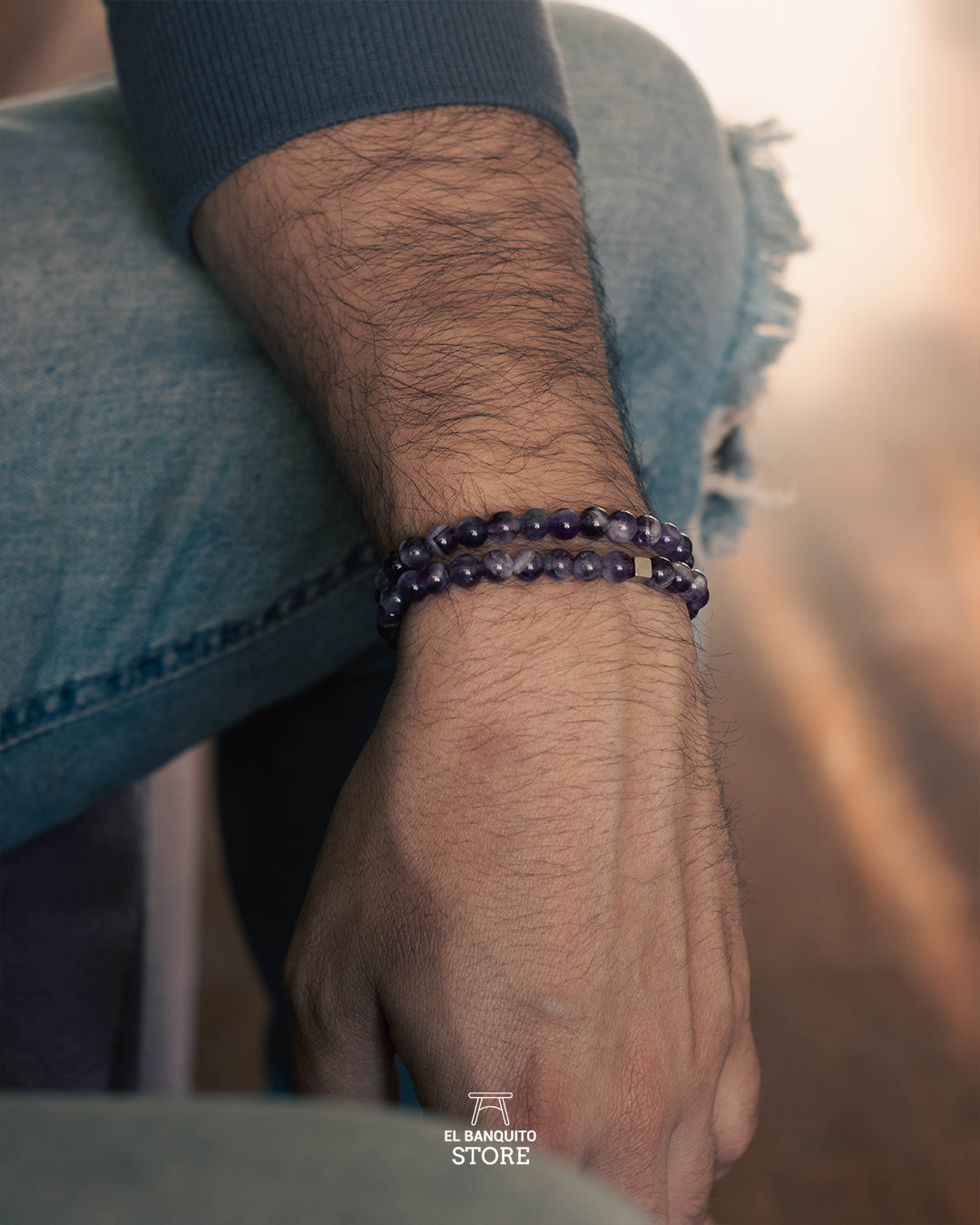 Pulsera Amatista Diseño Unisex