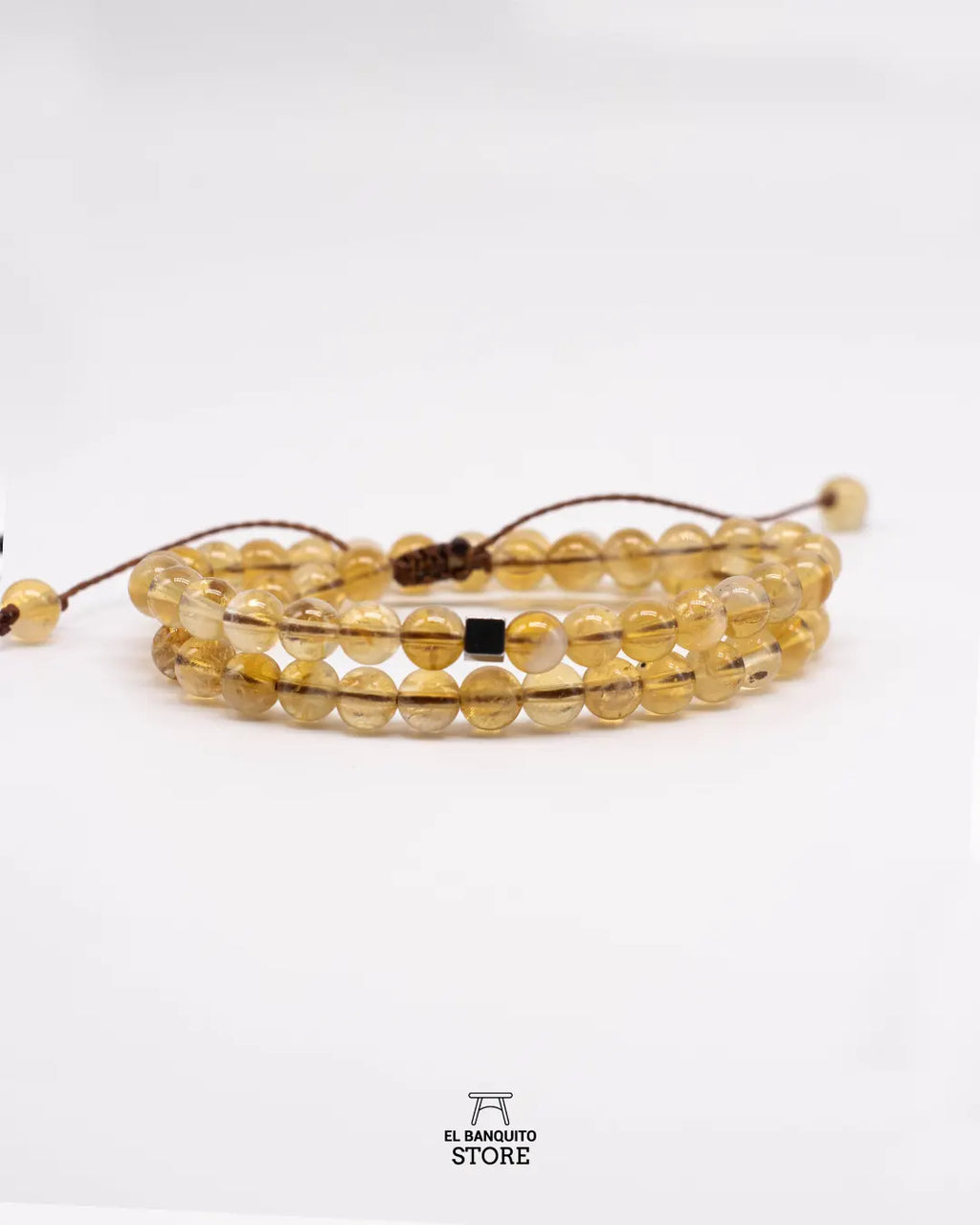 Pulsera Citrino Natural Doble para Hombre | Banquito Store