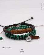 Set Pulseras con Malaquita Natural
