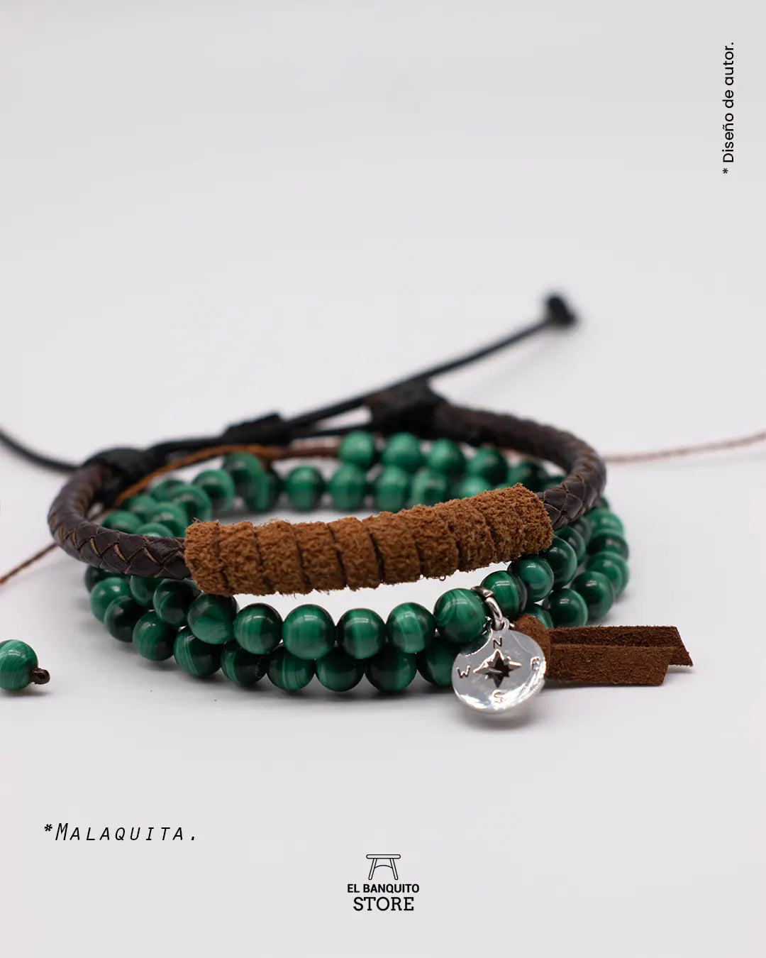 Set Pulseras con Malaquita Natural