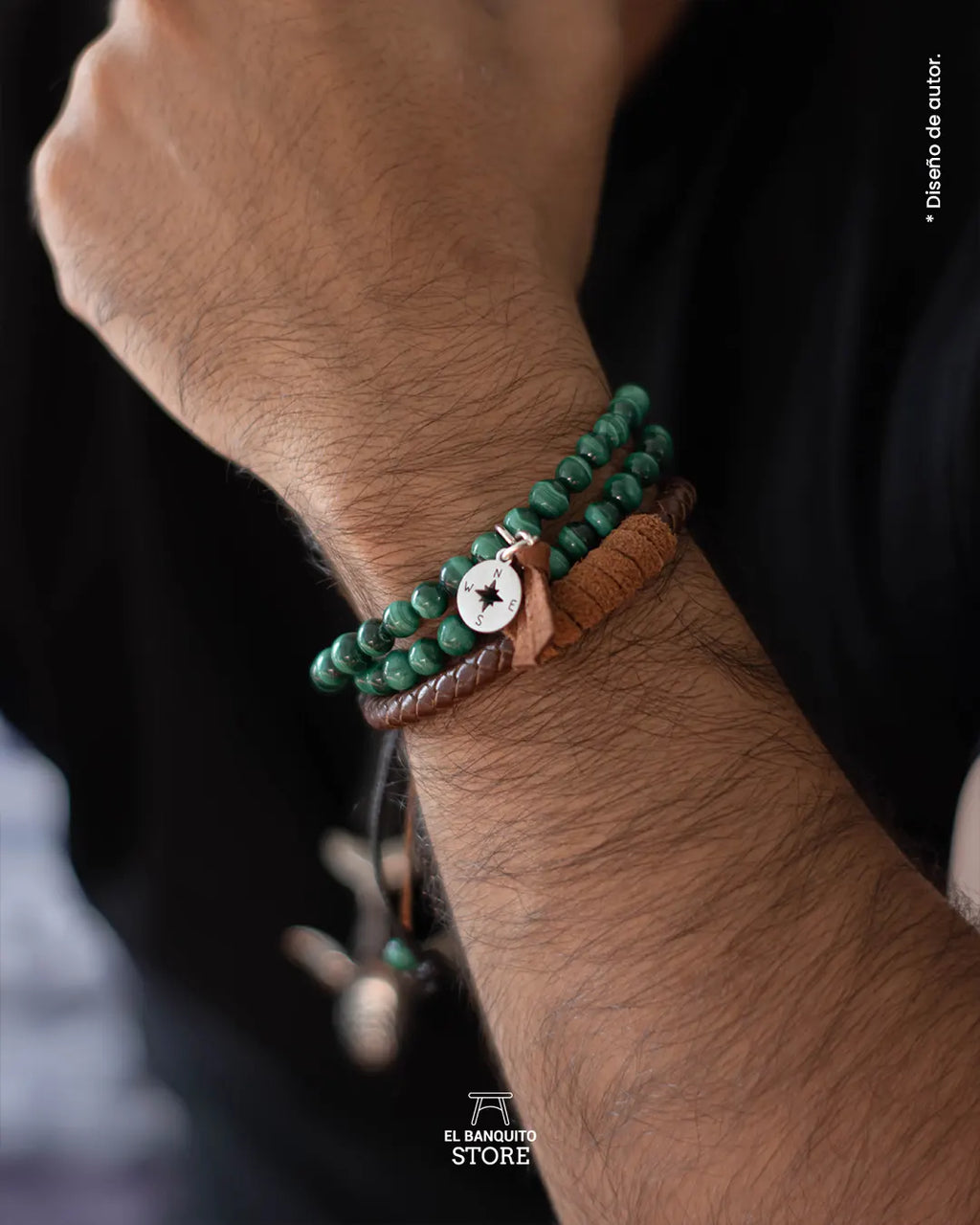 Set Pulseras con Malaquita Natural