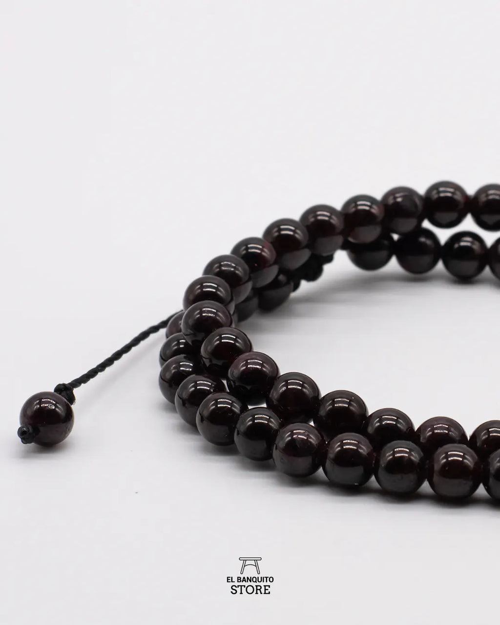 Pulsera Granate Natural con dije de ala
